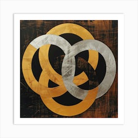 Golden Rings 1 Art Print