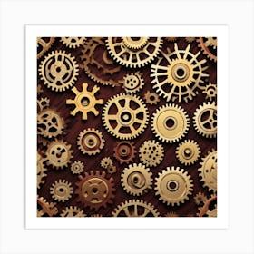 Gears Background 21 Art Print