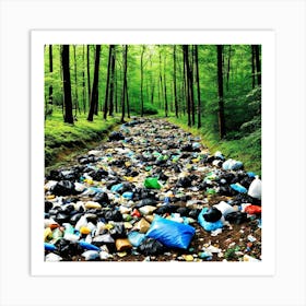 Trash In The Forest 22 Art Print