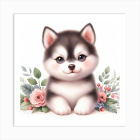 Baby Husky 1 Art Print