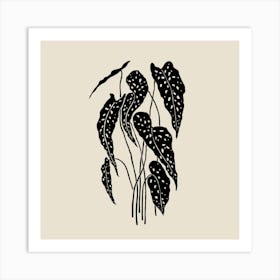 Monochromatic Foliage II Art Print