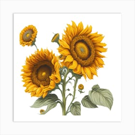 Sunflower Luck Art Print