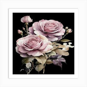 Pink Roses Art Print