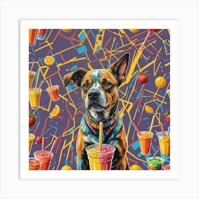 Smoothie Dog Art Print