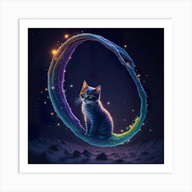 Cat Galaxy (90) 1 Art Print