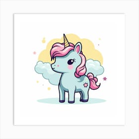 Cute Unicorn 32 Art Print