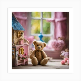 Nursery Room Teddy Design Art Print