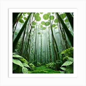 Ferns In The Jungle Art Print