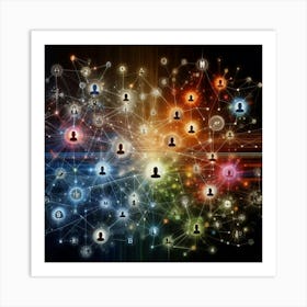 Social Network Art Print