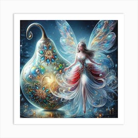 Fairy With Glass Pear 2 Art Print