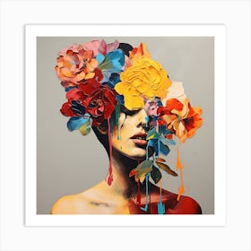 floral woman 4 Art Print