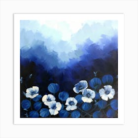 Blue Flowers Art Print