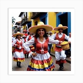 Mexican Dancers 2 Art Print