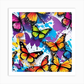 Colorful Butterflies 21 Art Print