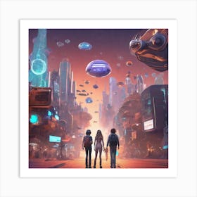 Futuristic Cityscape 120 Art Print