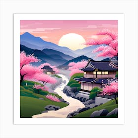 Japanese Landscape 2 Art Print