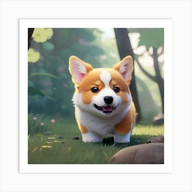 Corgi Puppy 2 Art Print