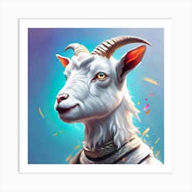 Goat With Horns Art Print