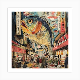 Fish Market Art Print