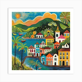 Kids Travel Illustration Rio 1 Art Print