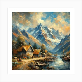 Norwegian Village Art Print