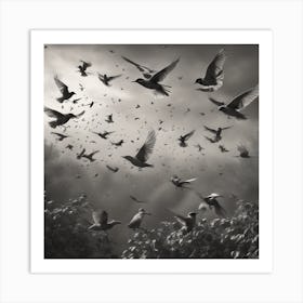 Birds In Flight 2 Art Print