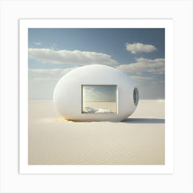 Pod House In The Desert Art Print