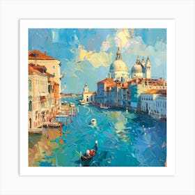 A Venice With Grand Canal Oil Painting Illustrat 1720474960 4 Art Print