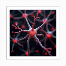 Red Neurons Art Print