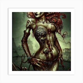 Zombie Woman Art Print