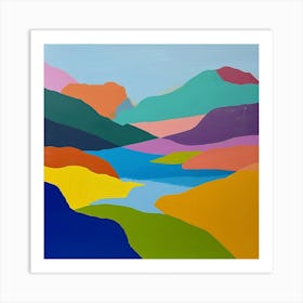 Colourful Abstract Lake District National Park England 4 Art Print