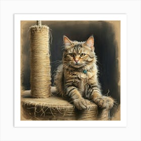 Cat Painting 6 Art Print