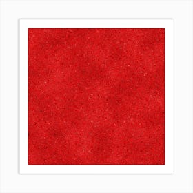 Red Glitter Art Print