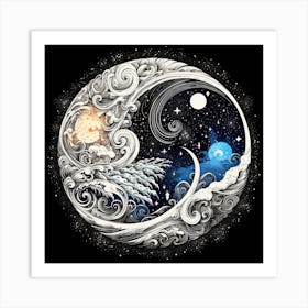 Yin Yang Yin 1 Art Print