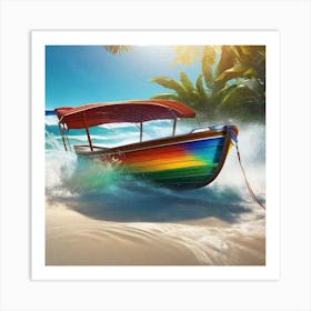 Boat On The Beach 1 Art Print