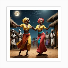 African Dancers Art Print