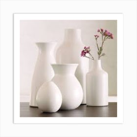 White Vase Art Print