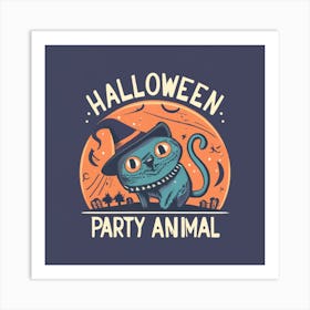 Halloween Party Animal Art Print