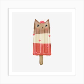 Ice Cream Cat Art Print