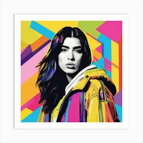 dua lipa art print portrait 6 Art Print