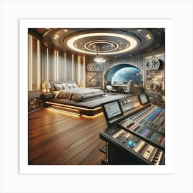 Futuristic Bedroom 1 Art Print