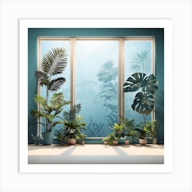 Outside in Potted Plants Art Print