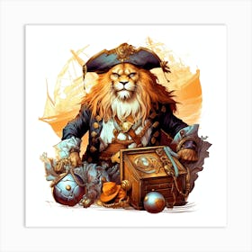 Rich lion Art Print