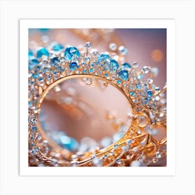 Blue And White Ring Art Print