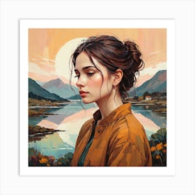 Girl In A Jacket Art Print