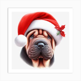 Santa Claus Dog 5 Affiche