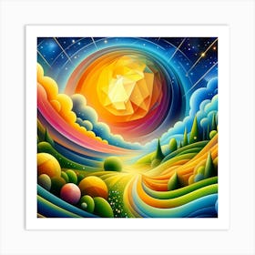 Colorful Landscape Art Print