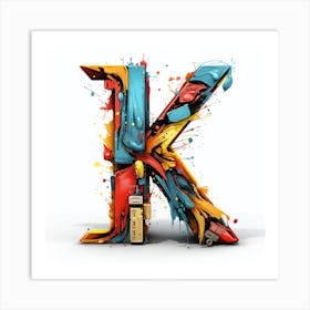 Letter K 1 Art Print