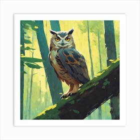 Owl In The Woods 5 Art Print