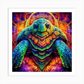 Psychedelic Turtle 1 Art Print